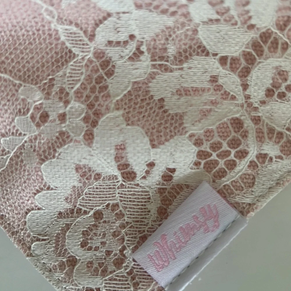 Whimsey Pink Lace Dog Bandanna With Adjustable Collar